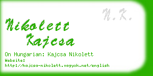 nikolett kajcsa business card